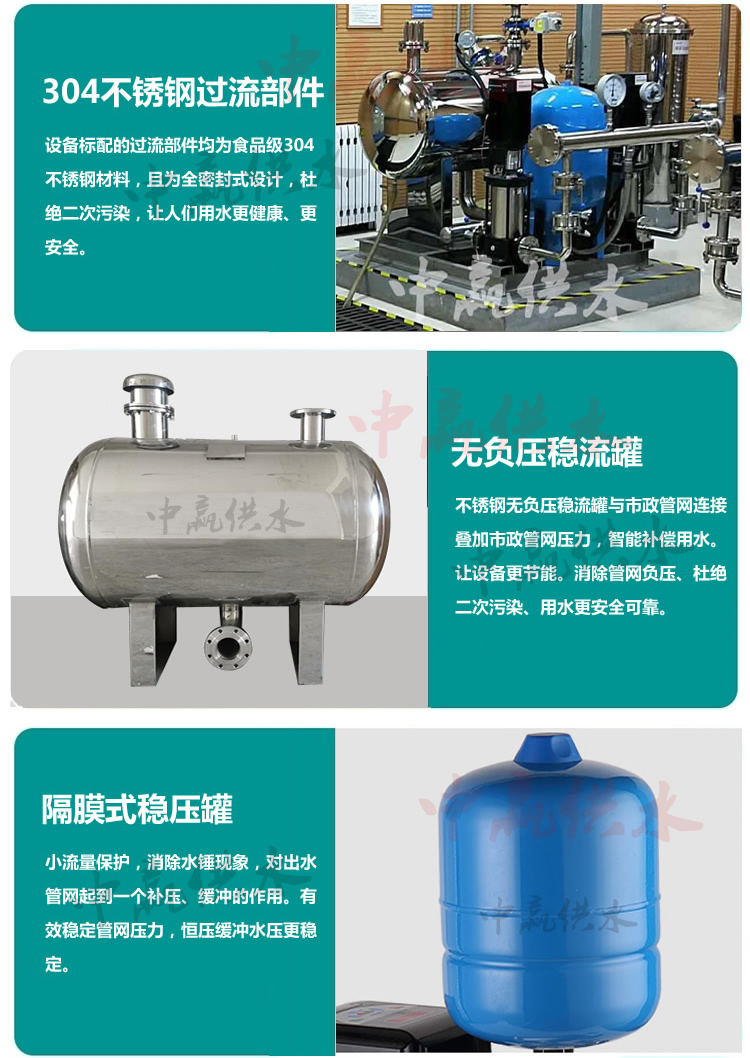 成套无负压供水设备特点